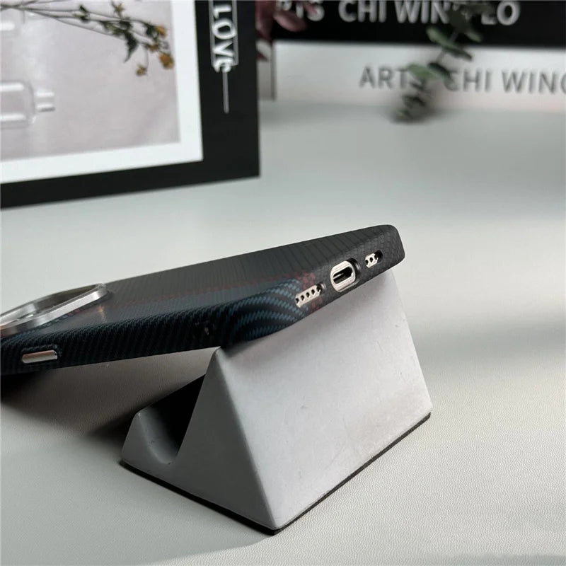 Turbo Grip Carbon Fiber MagSafe Case for iPhone