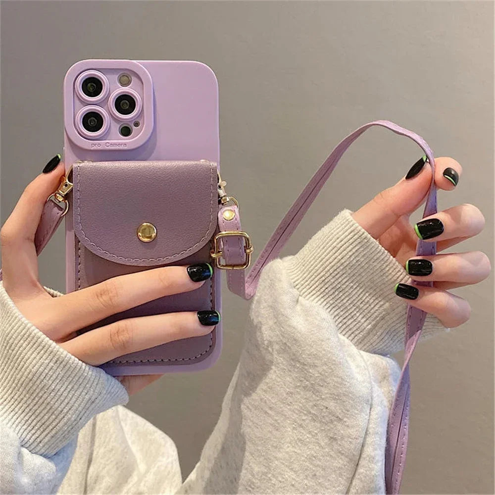 Turbo Fashion Wallet Crossbody Case for iPhone