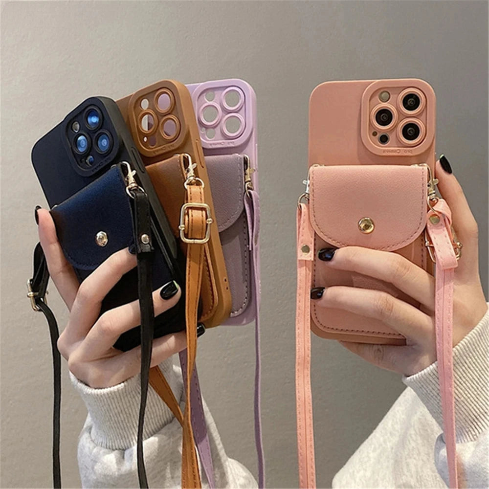 Turbo Fashion Wallet Crossbody Case for iPhone